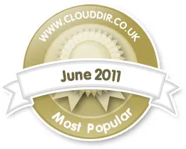 Cloud Hosting Directory UK award badge, 2011