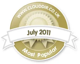 Cloud Hosting Directory UK award badge, 2011