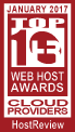 Top 10 Cloud Providers award badge, January 2017